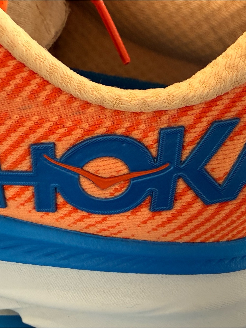 New Hoka Orange and Blue Men's Athletic Running Shoes Size 10.5 - Picture 7 of 9